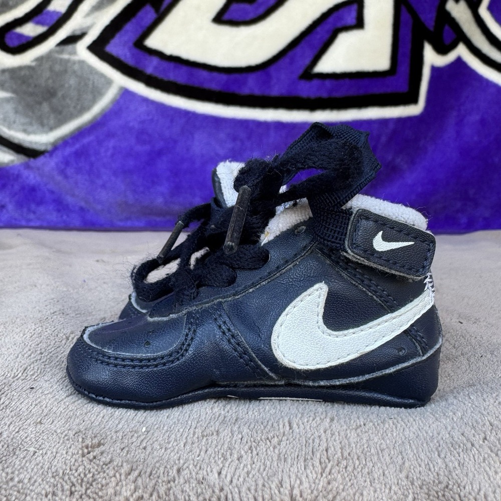Size 1c - Nike Air Force 1 New York Yankee SAMPLE Crib Soft Bottom‎ Infant